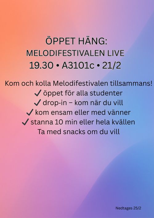 ÖPPET HÄNG MELODIFESTIVALEN