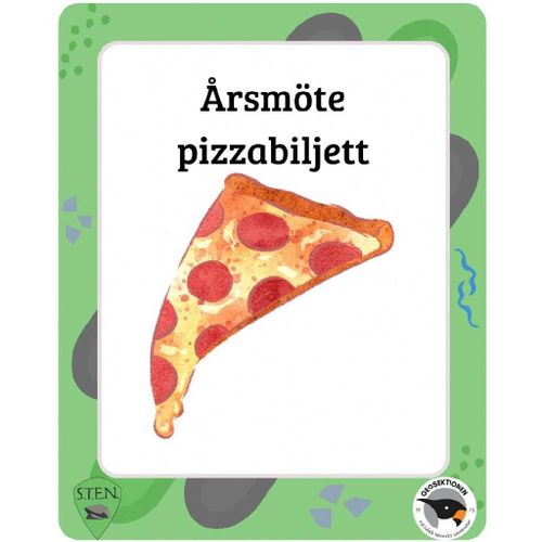 Pizzabiljett S.T.E.N. årsmöte